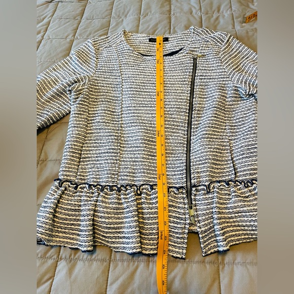 Banana Republic Striped Ruffle Sleeve Jacket - Picture 15 of 15